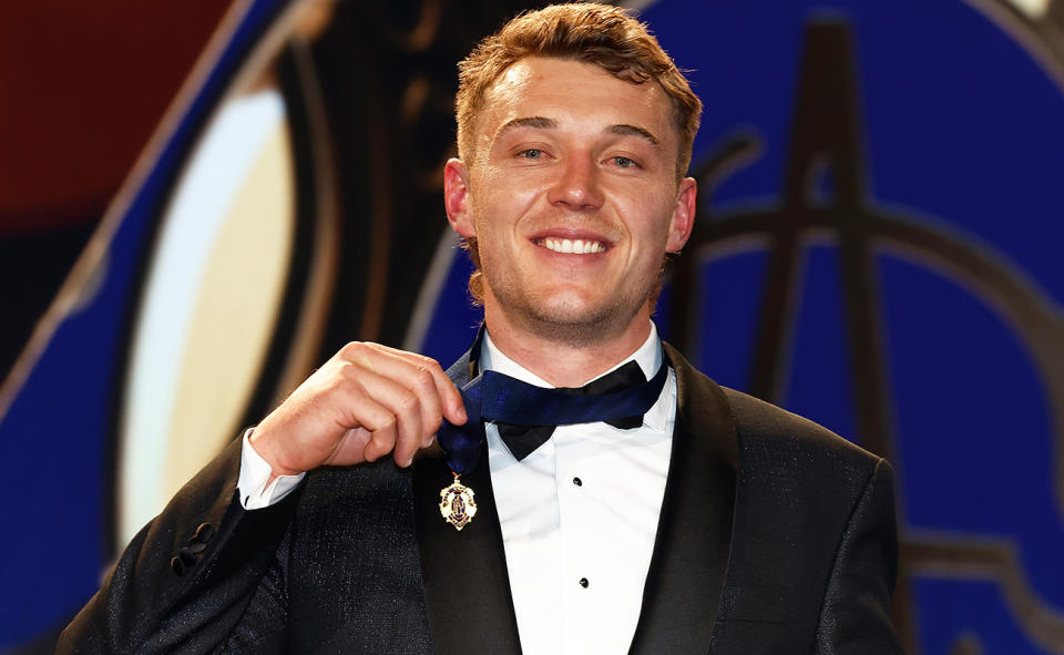 Patrick Cripps with the Brownlow Medal.