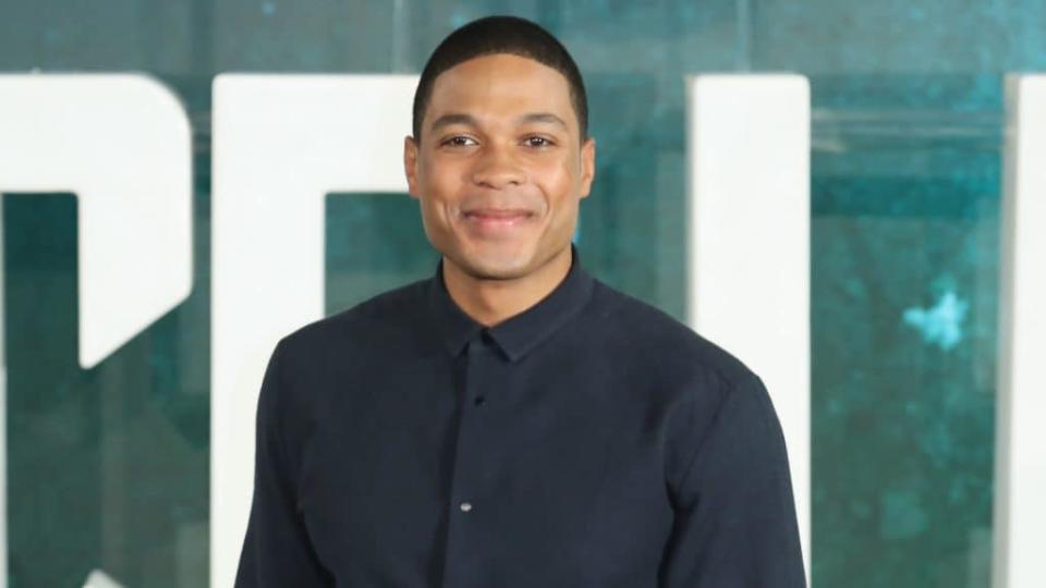 Ray Fisher, who plays Cyborg, attends the 2017 “Justice League” photocall at The College in London, England. (Photo by Tim P. Whitby/Getty Images)