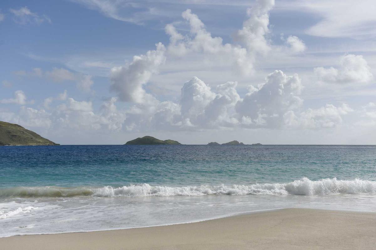 Walking on Flamands Beach, St Barth 