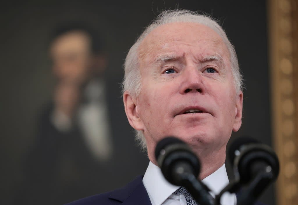 US president Joe Biden was speaking at the White House to deliver the December jobs report on Friday  (Getty Images)