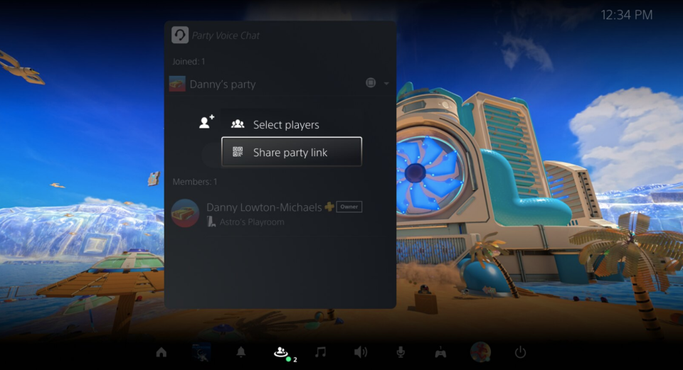 PS5 Party Share feature.