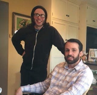 Evan Seyfried with his brother Eric.