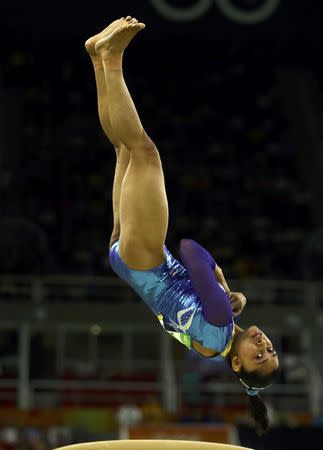 2016 Rio Olympics - Artistic Gymnastics - Final - Women's Vault Final - Rio Olympic Arena - Rio de Janeiro, Brazil - 14/08/2016. Dipa Karmakar (IND) of India competes. REUTERS/Mike Blake