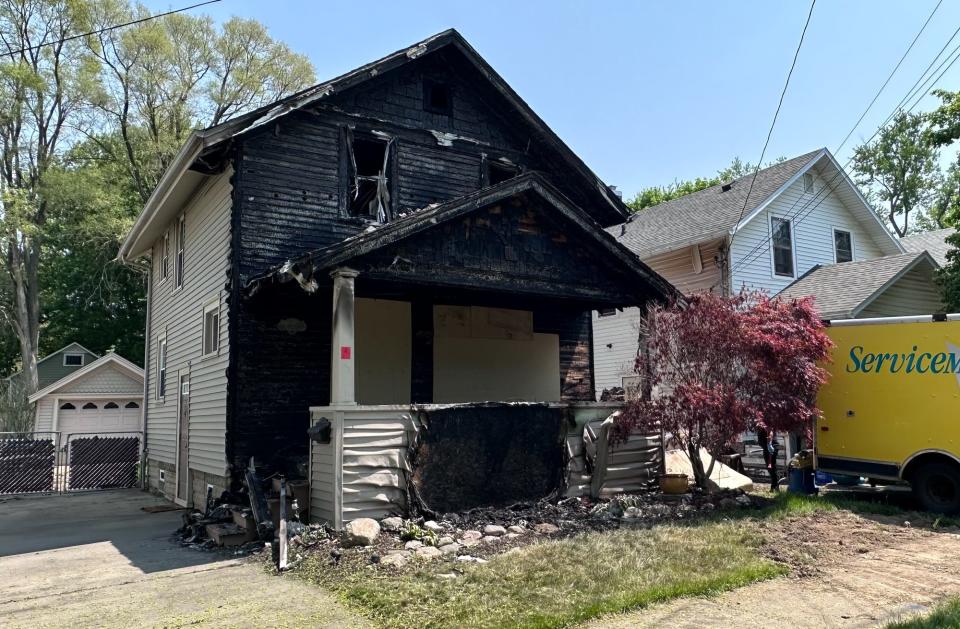 A home in the 600 block of North Foster Avenue in Lansing where a fire broke out early Tuesday morning, pictured Wednesday, May 17, 2023.