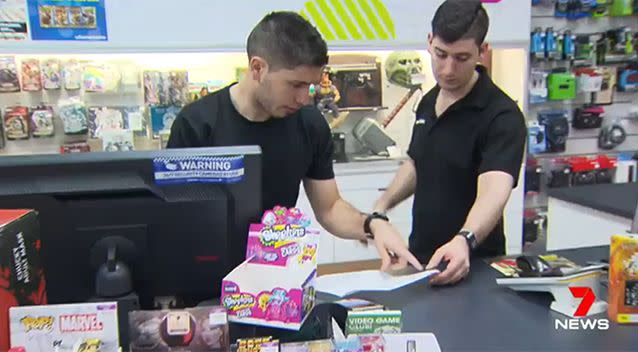 Anthony and Joey Carbone are trying to track down the shoplifters that have targeted their store. Photo: 7 News