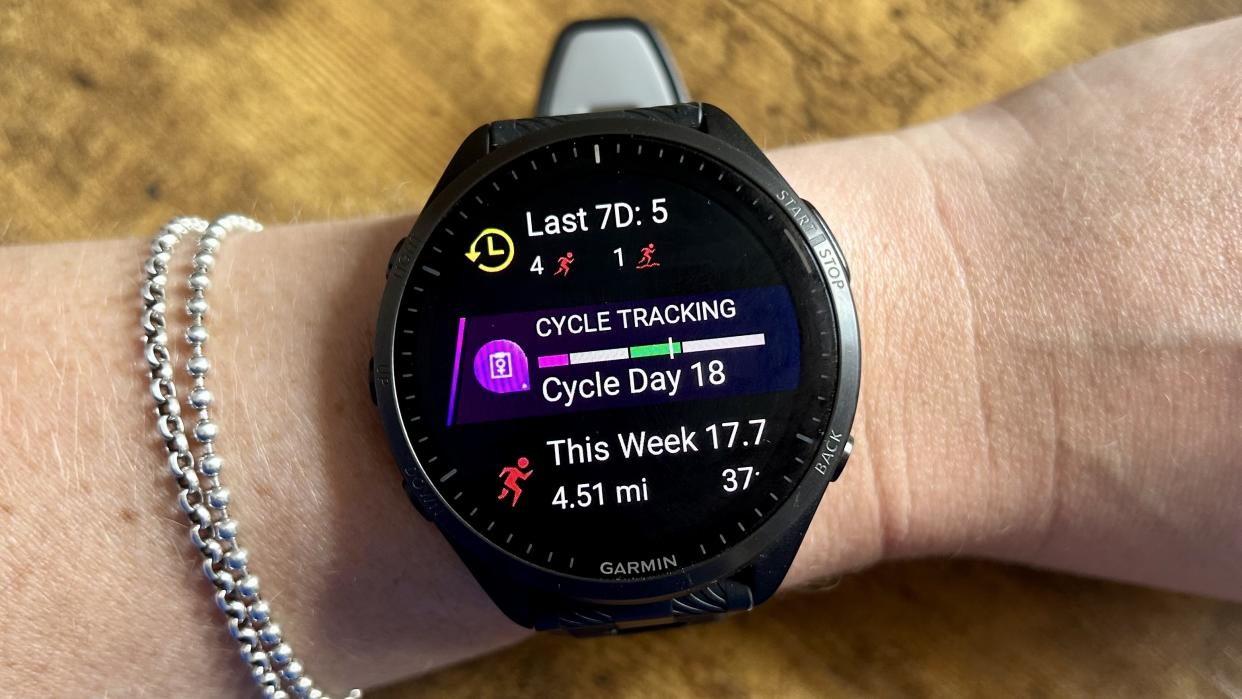  period tracking on the Garmin Forerunner 965 