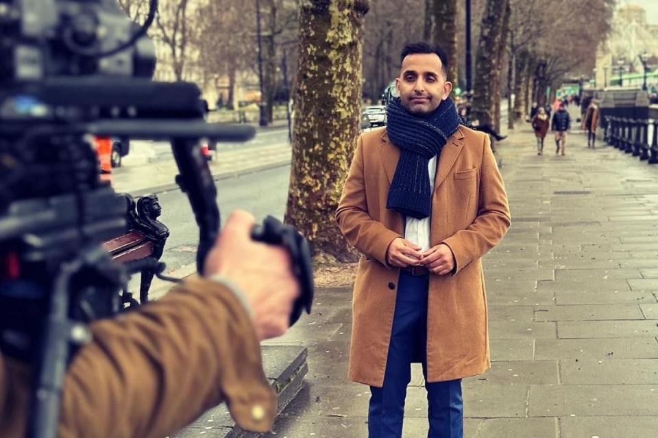 Dr Amir Khan during filming for his new ITV Tonight documentary <i>(Image: Sally Ogden)</i>