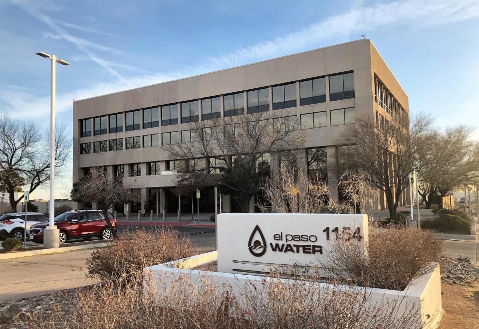 El Paso Water's current headquarters is in a 43-year-old, former bank building that the city utility moved into in 1992.  It's at 1154 Hawkins Blvd., near Cielo Vista Mall and The Fountains at Farah shopping center in East Central El Paso.