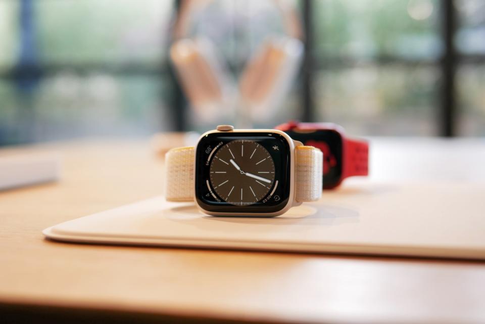 Apple Watch Series 8 on table