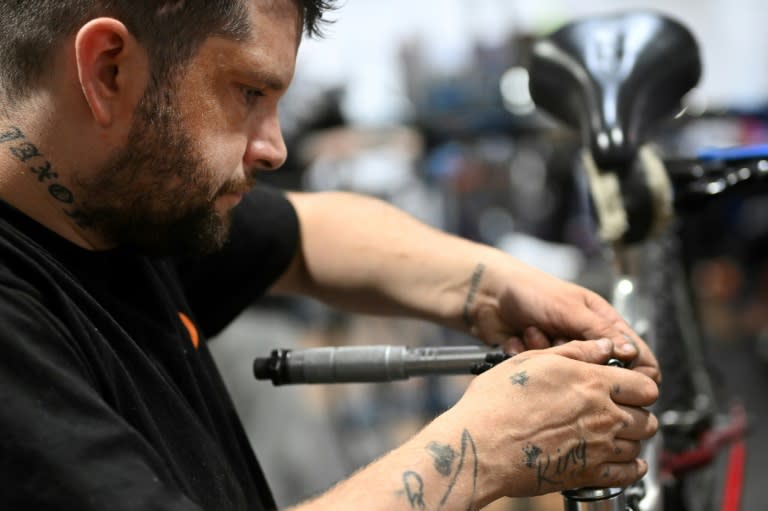 Ex-prisoner Cameron Moseley now works as a bike mechanic (Justin TALLIS)