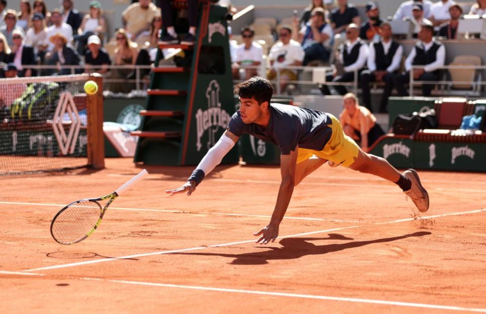 Alcaraz dug himself out of trouble after losing the third set (Getty)