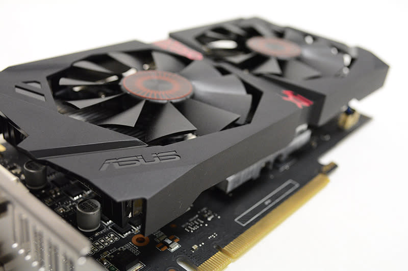 The ASUS Strix GeForce GTX 950 is the shortest card in our roundup at just 220mm long.