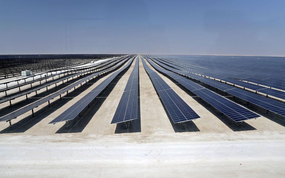 Qatar Al Kharsaah solar farm panels renewable energy - Getty