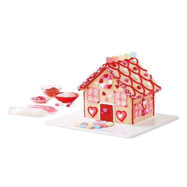 a fully decorated cookie house