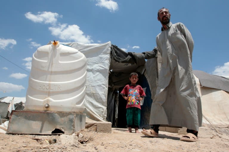 Abu Shiab and his family escaped to the Alexanzan camp for displaced people on the outskirts of Baghdad, after fleeing the Iraqi offensive to retake the city of Fallujah