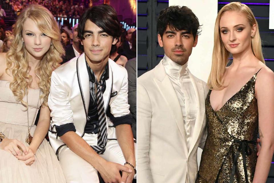 <p>Chris Polk/FilmMagic; Jon Kopaloff/WireImage</p> Taylor Swift and Joe Jonas; Joe Jonas and Sophie Turner