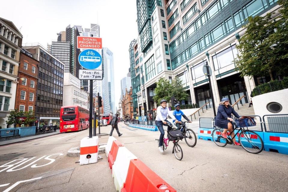 More than 8,000 bike journeys a day were being recorded after cars were banned  (Will Norman)