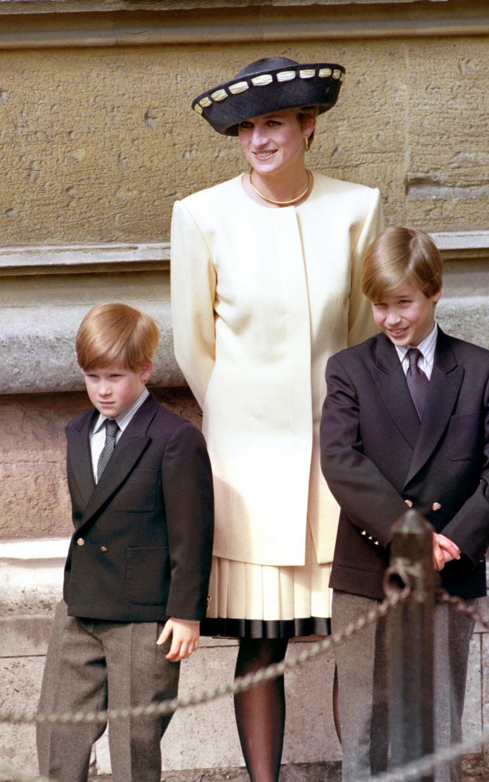 Diana, the Princess of Wales with her sons, Princes William and Harry - Credit: PA