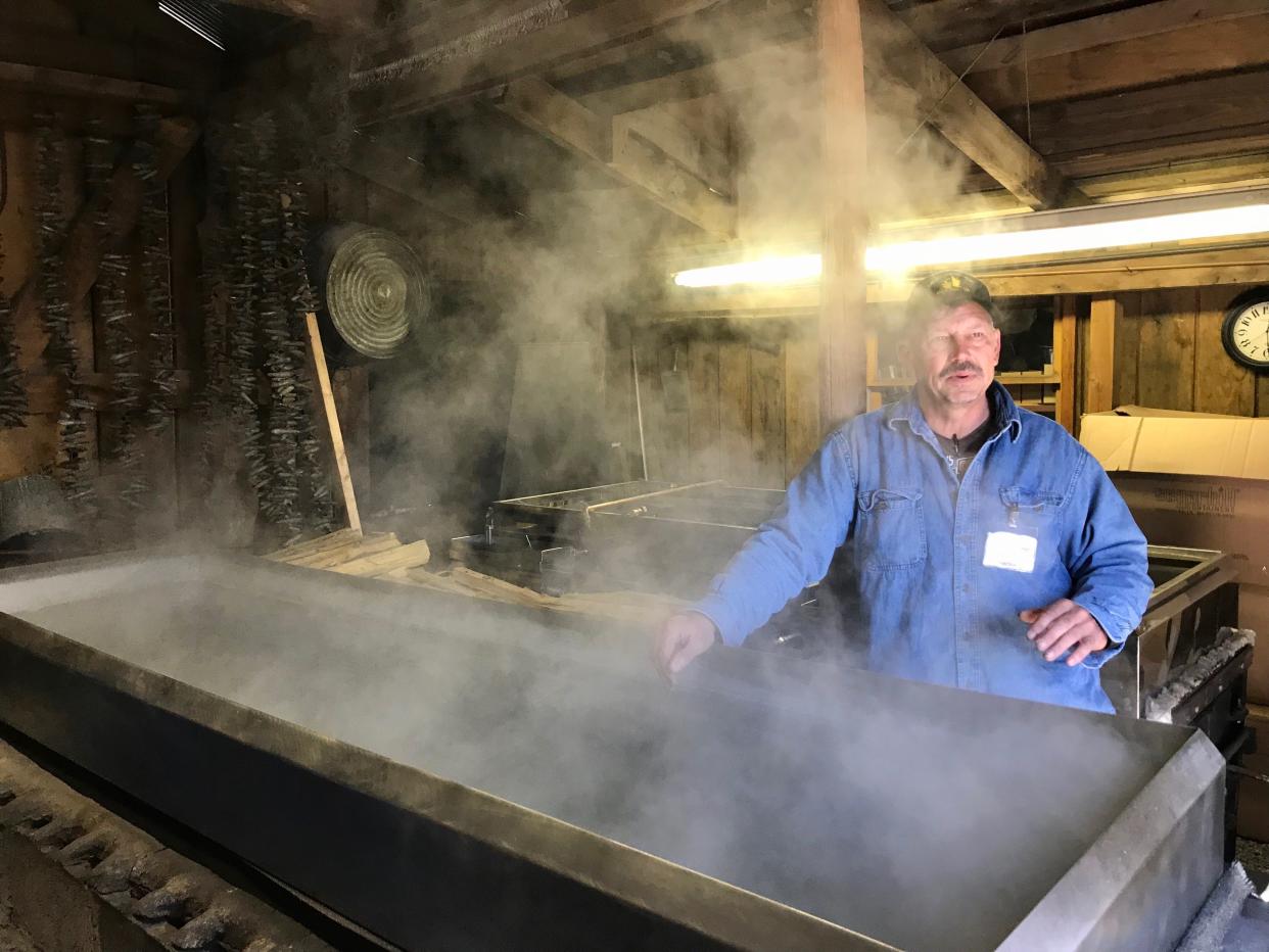 James Puffenbarger from Eagle's Sugar Camp offers tours during the 61st annual Virginia Highland Maple Festival on Sunday, March 17, 2019. After a two-year hiatus, the event is returning for 2022.