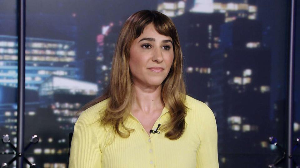 PHOTO: Journalist Allison Yarrow talks about her new book, “Birth Control: The Insidious Power of Men Over Motherhood” and how she hopes to change the narrative around birth, on ABC News Live, Aug. 2, 2023. (ABC News)