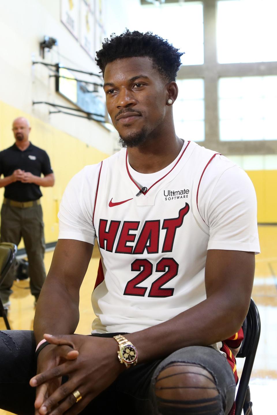 <h1 class="title">Jimmy Butler Introductory Press Conference</h1><cite class="credit">Issac Baldizon</cite>