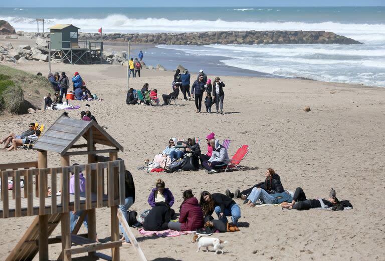 La playa Luna roja, en pleno invierno