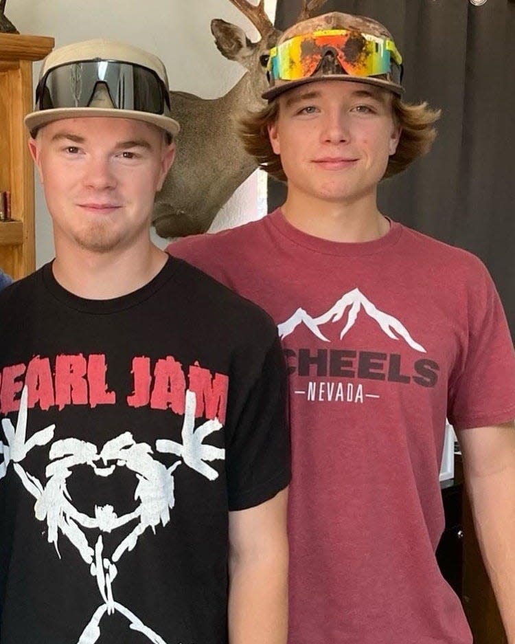 Taylen Brooks, 21, at left and his brother, Wyatt Brooks, 18, were attacked by a mountain lion attack in El Dorado County, California on March 23, 2024. The elder sibling died in the attack.