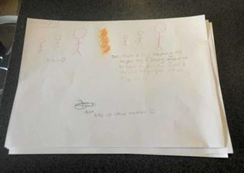 A drawing Sarah did to help explain psychosis to her family (PA Real Life)