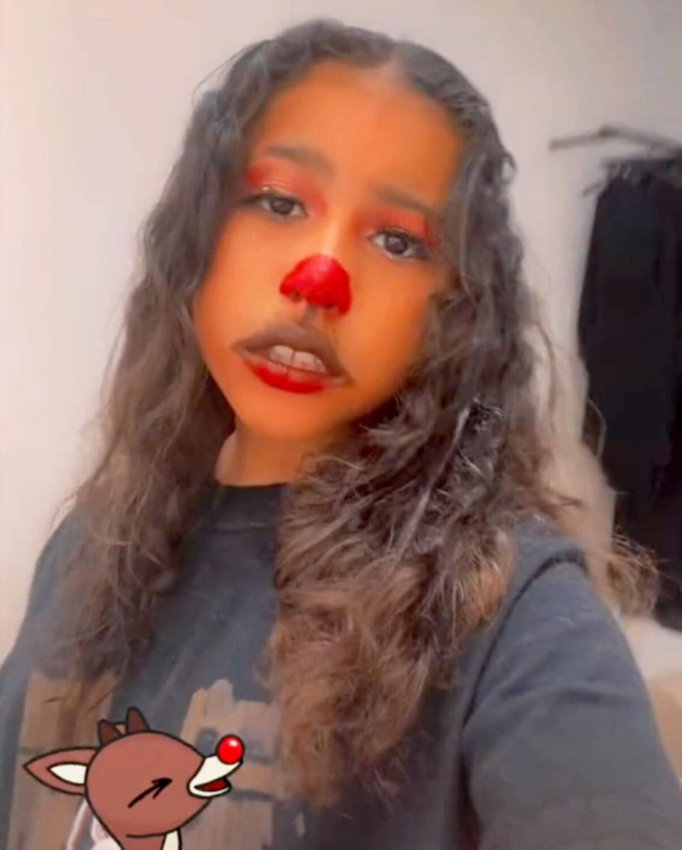 North West transforms into Rudolph in makeup TikTok