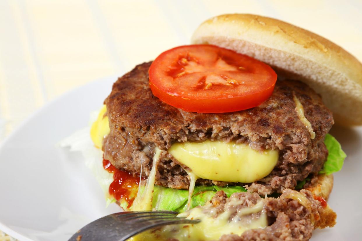 Gouda Cheese stuffed burger