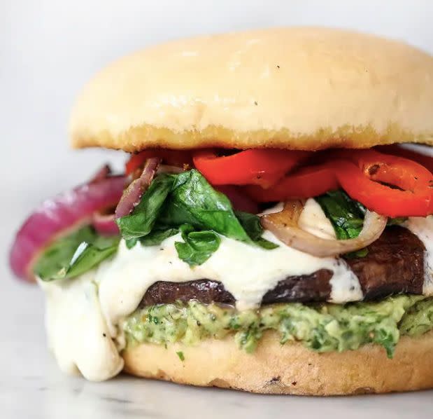 <strong>Get the <a href="https://www.foodiecrush.com/portobello-mushroom-burger/" target="_blank" rel="noopener noreferrer">Portobello Mushroom Burger</a> recipe from Foodie Crush</strong>