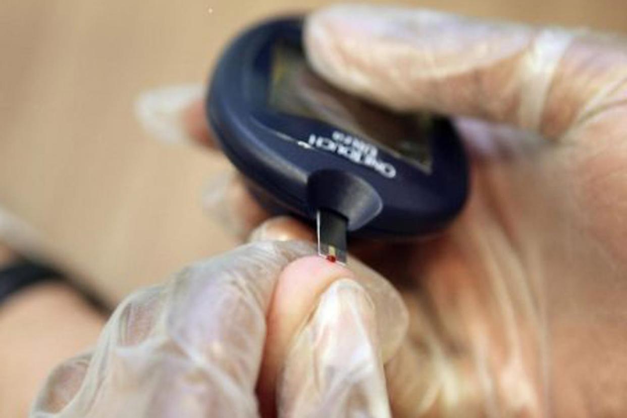 Diagnosis: a patient undergoing a blood test for diabetes (Picture: PA)