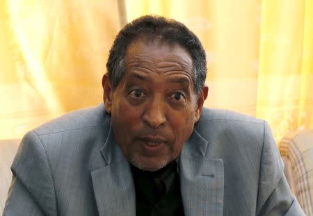 Eritrea's Director-General of the Department of Mines Alem Kibreab speaks during a Reuters interview inside his office in the capital Asmara February 16, 2016. REUTERS/Thomas Mukoya/File Photo