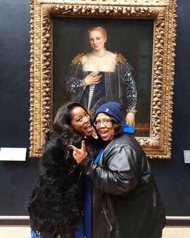 <p>Keke Palmer Instagram</p> Keke Palmer and her mom Sharon at the Louvre in Paris