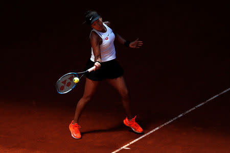 Tennis - WTA Premier Mandatory - Madrid Open - The Caja Magica, Madrid, Spain - May 9, 2019 Japan's Naomi Osaka in action during her quarter final match against Switzerland's Belinda Bencic REUTERS/Susana Vera