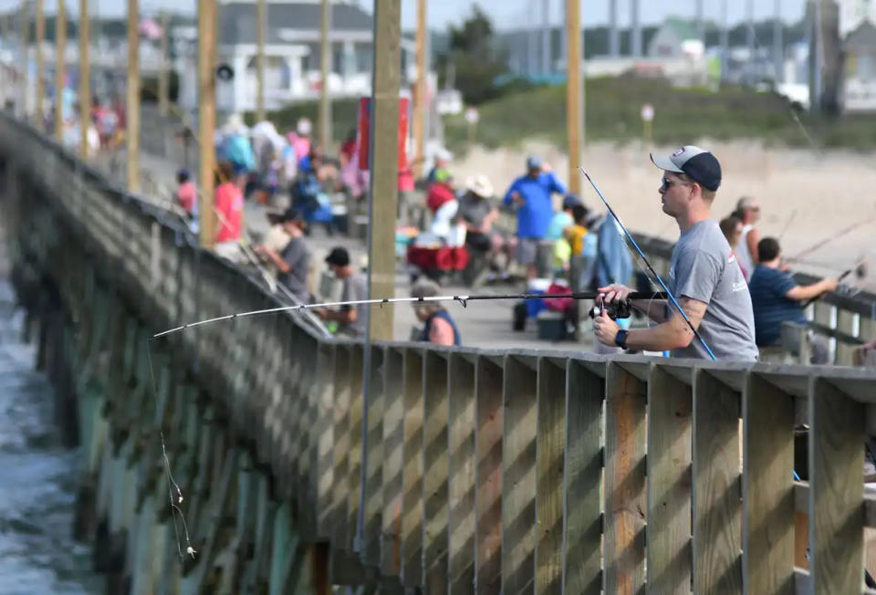 The Surf City Ocean Pier in Surf City.