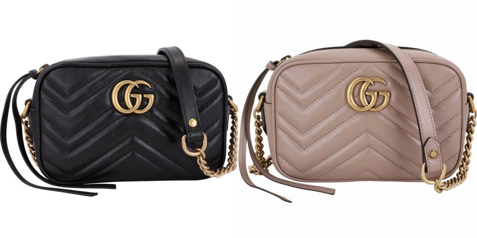 GUCCI折扣必買��GUCCI GG Marmont 熱賣款 小牛皮斜背包-4款可選！圖片來源：Yahoo奇摩購物中心