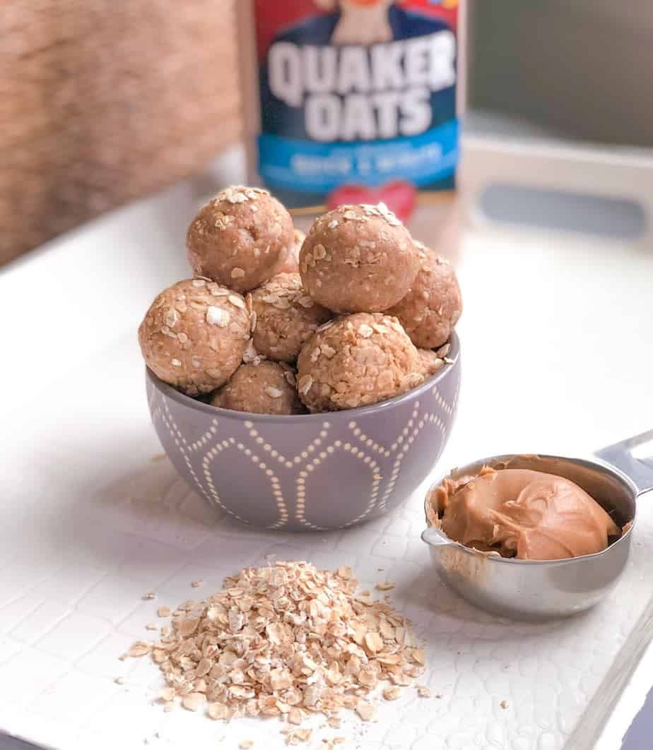 Healthy Peanut Butter Oat Protein  Balls