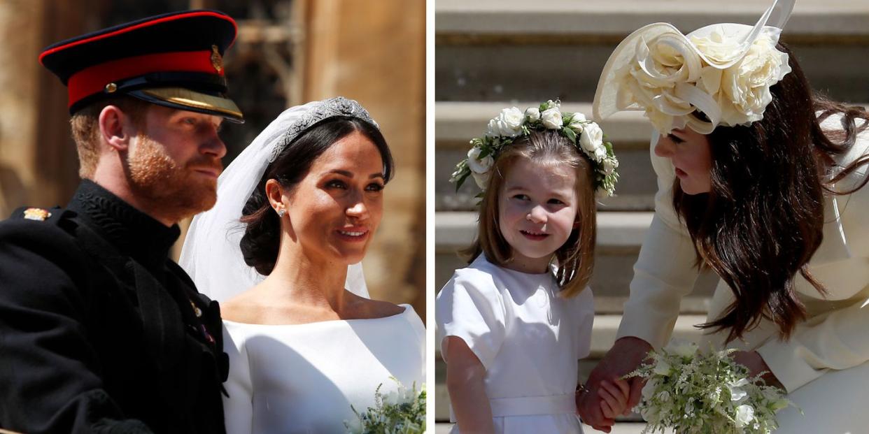 prince harry, meghan markle, princess charlotte, and kate middleton