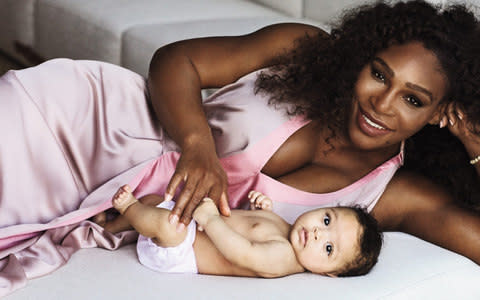 Serena Williams with Alexis Olympia - Credit: VOGUE