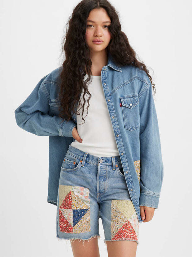 <p>Levi's Dorsey XL Patchwork Western Shirt, $90, <a href="https://rstyle.me/+I9Wa8k4Kg2AazvBKeWTDYg" rel="nofollow noopener" target="_blank" data-ylk="slk:available here;elm:context_link;itc:0" class="link ">available here</a> (sizes 2XS-XL)</p>