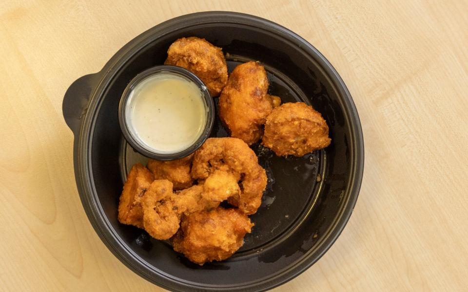 Buffalo Cauliflower with homemade hot sauce