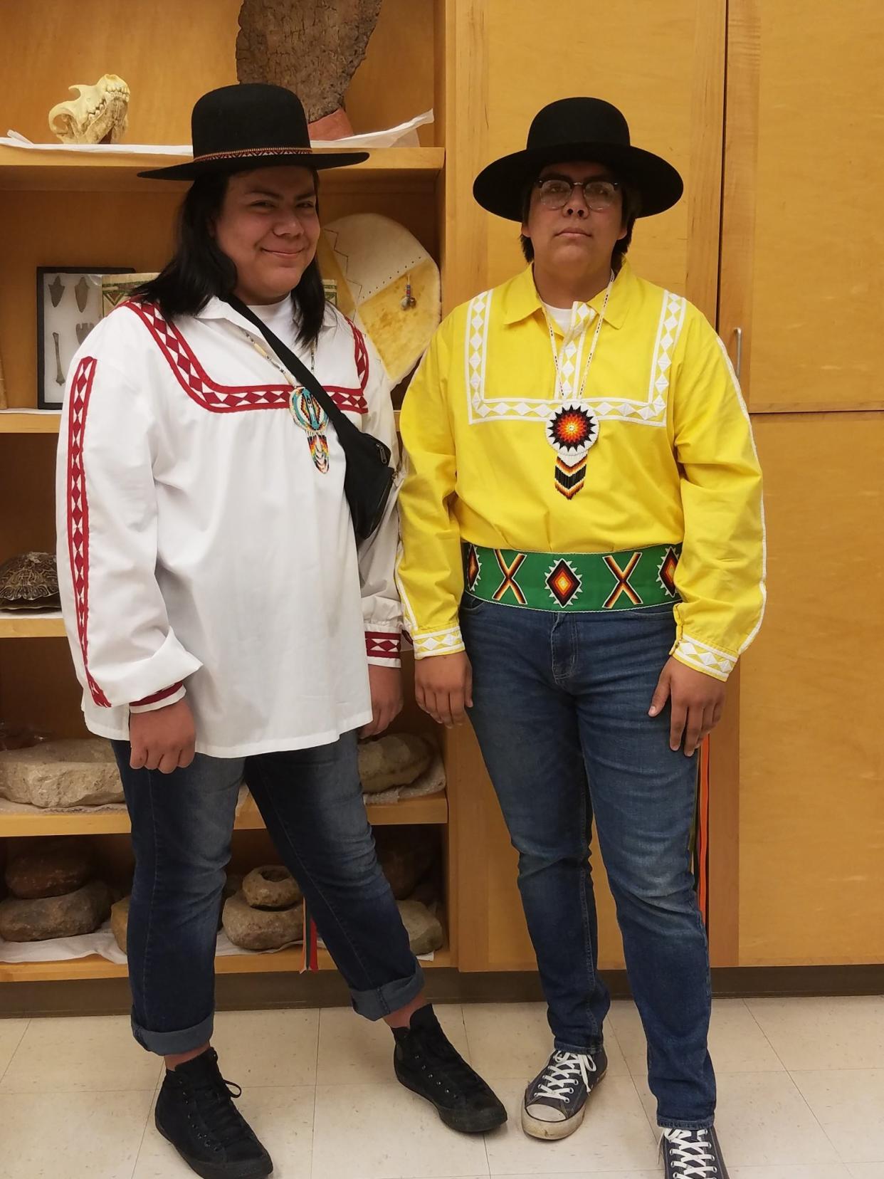 Tvli Birdshead with his brother at a Native American language fair. (Credit: Taloa Birdshead)