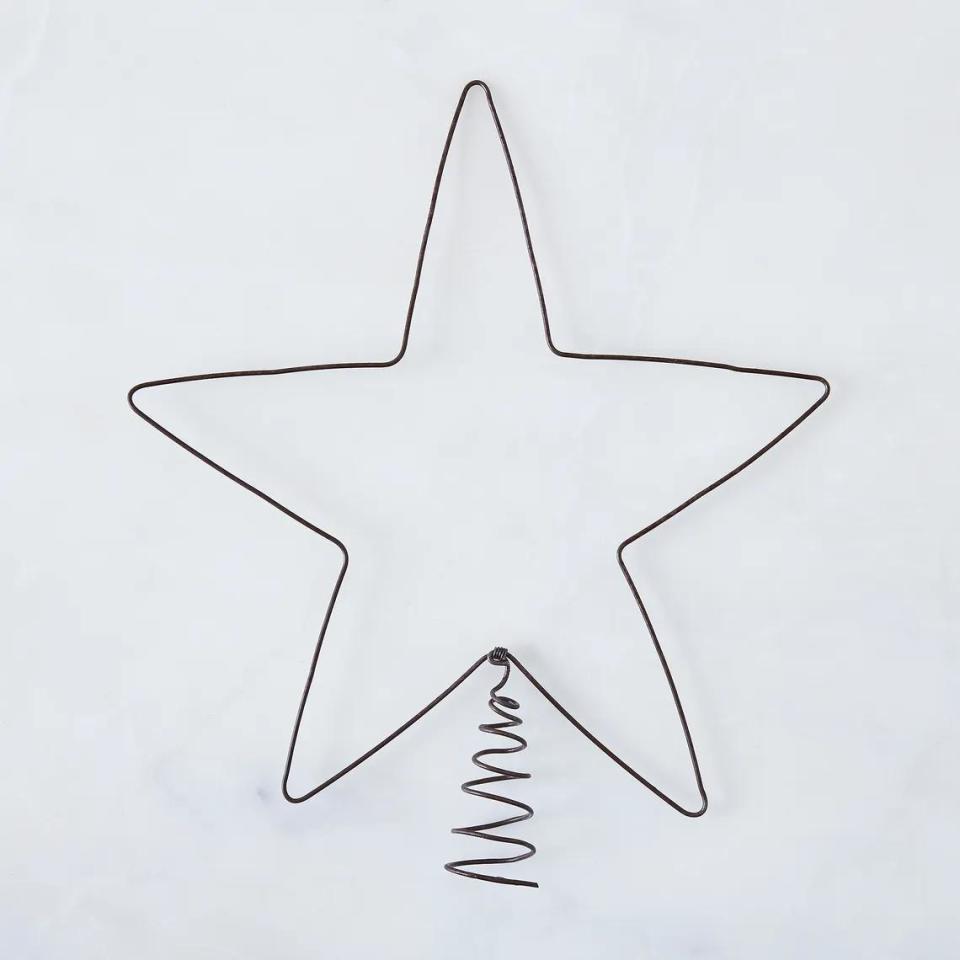 <p><a href="https://go.redirectingat.com?id=74968X1596630&url=https%3A%2F%2Ffood52.com%2Fshop%2Fproducts%2F3376-wire-star-tree-topper&sref=https%3A%2F%2Fwww.townandcountrymag.com%2Fleisure%2Fg42145590%2Fbest-christmas-tree-topper-ideas%2F" rel="nofollow noopener" target="_blank" data-ylk="slk:Shop Now;elm:context_link;itc:0;sec:content-canvas" class="link ">Shop Now</a></p><p>Oversized Wire Star Tree Topper</p><p>food52.com</p><p>$33.50</p>