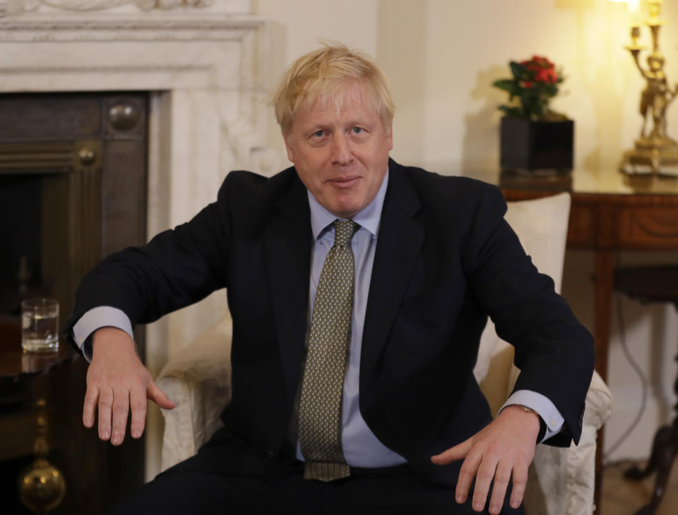 Prime Minister Boris Johnson and EU Commission president Ursula von der Leyen in a meeting in Downing Street, London.