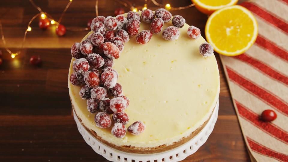 sparkling cranberry cheesecake