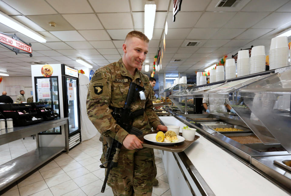 A U.S. soldier in Kabul, Afghanistan, Nov. 24, 2016. (Photo: Mohammad Ismail/Reuters)