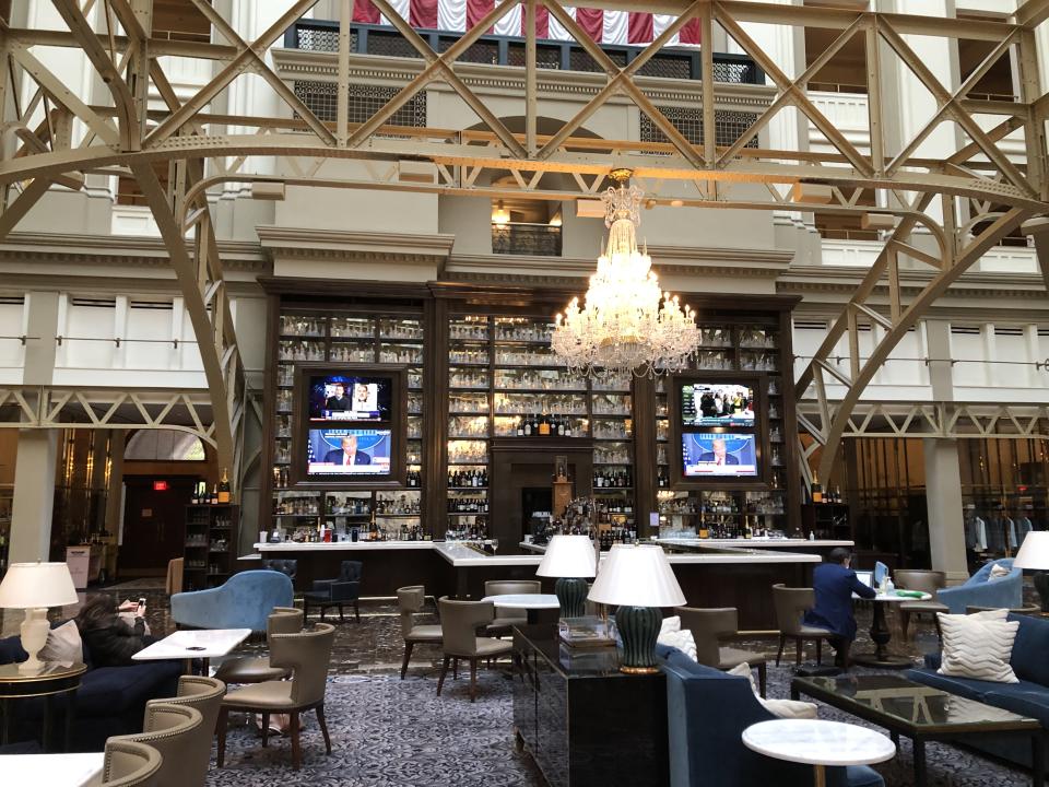  Mickael Damelincourt, managing director of Trump International Hotel, in the lobby.