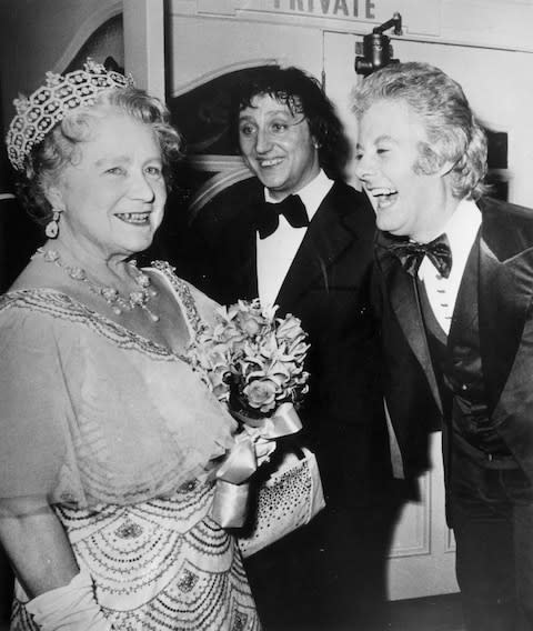 Elizabeth, the Queen Mother in 1972 wearing the Queen Alexandra wedding necklace and the Greville tiara - Credit: Central Press/Getty Images