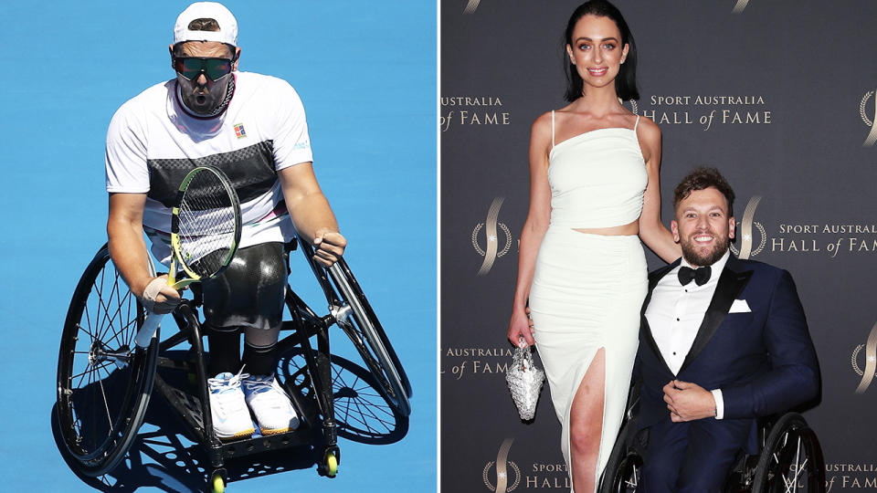 Dylan Alcott and Chantelle Otten, pictured here at the Sport Australia Hall of Fame awards.